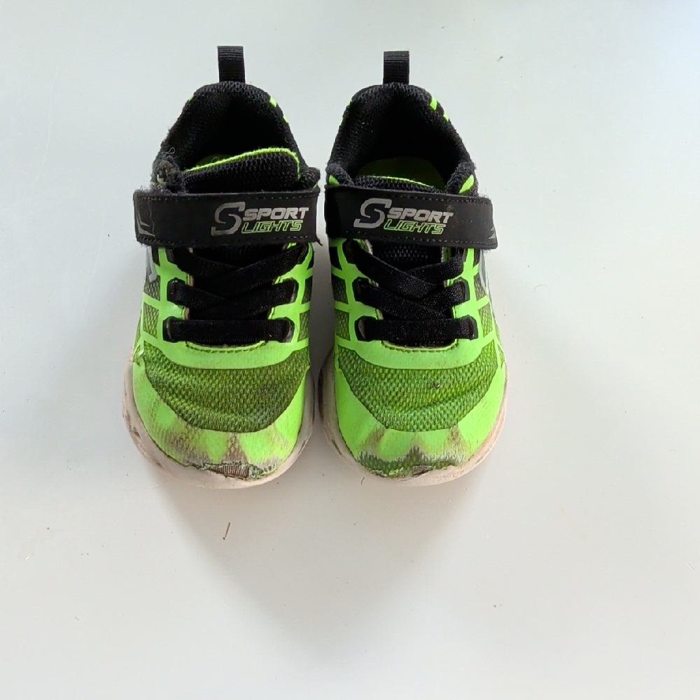 Skechers Kids Green and Black Sneakers